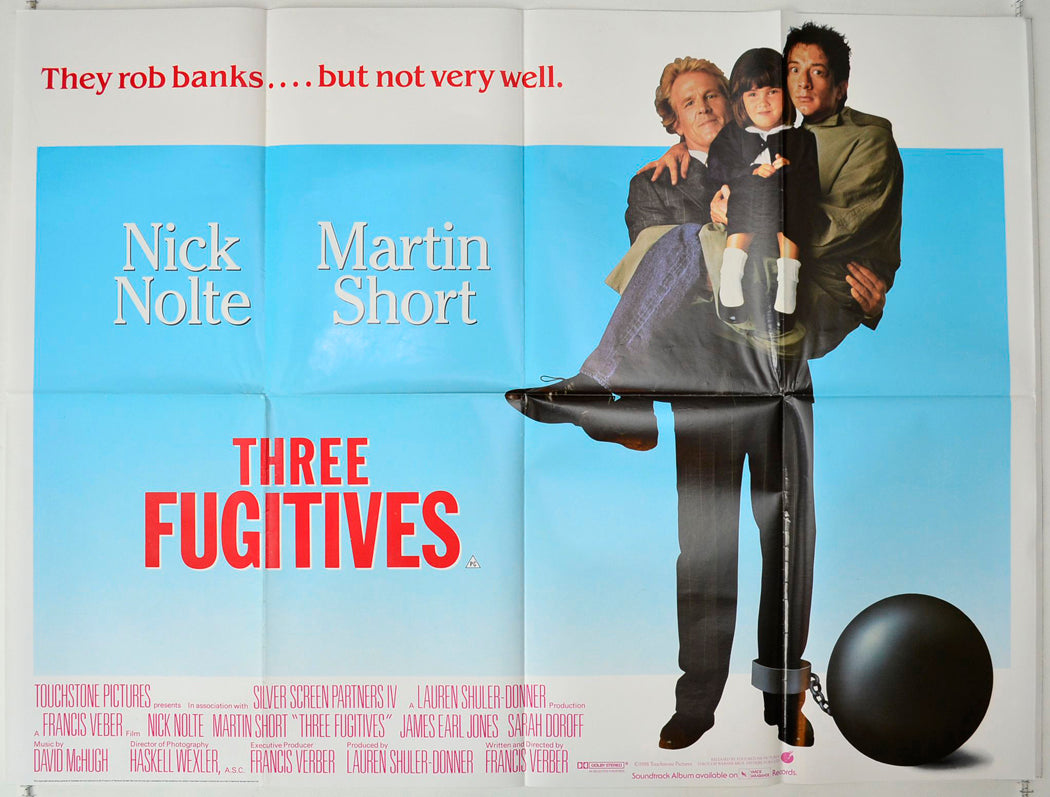 Three Fugitives Original British Quad Poster - Movie Poster