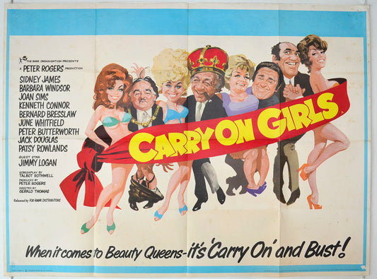 Carry On Girls   Original British Quad Poster - Movie Poster