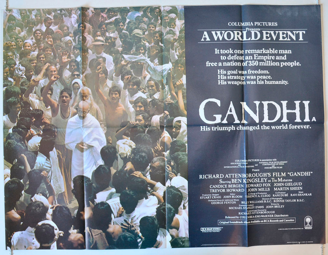 Gandhi Original British Quad Poster - Movie Poster