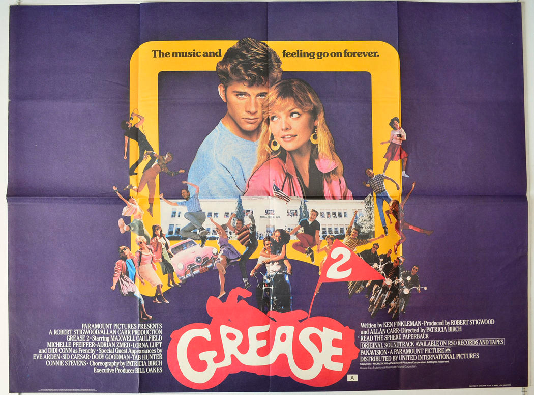 Grease 2 Original British Quad Poster - Movie Poster