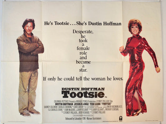 Tootsie Original British Quad Poster - Movie Poster