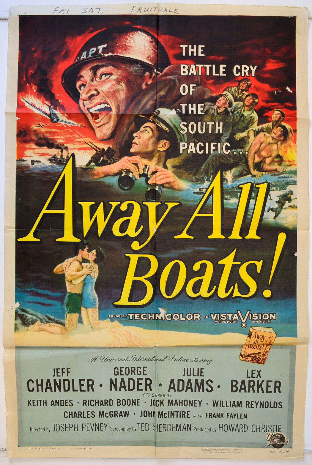 Away All Boats Original One Sheet Poster - Movie Poster