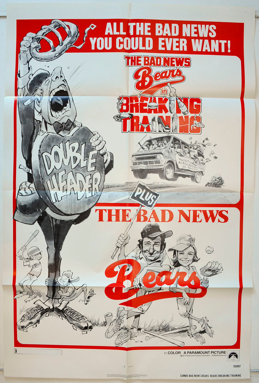 Bad News Bears / Breaking Training   (Double Bill)  Original One Sheet Poster - Movie Poster