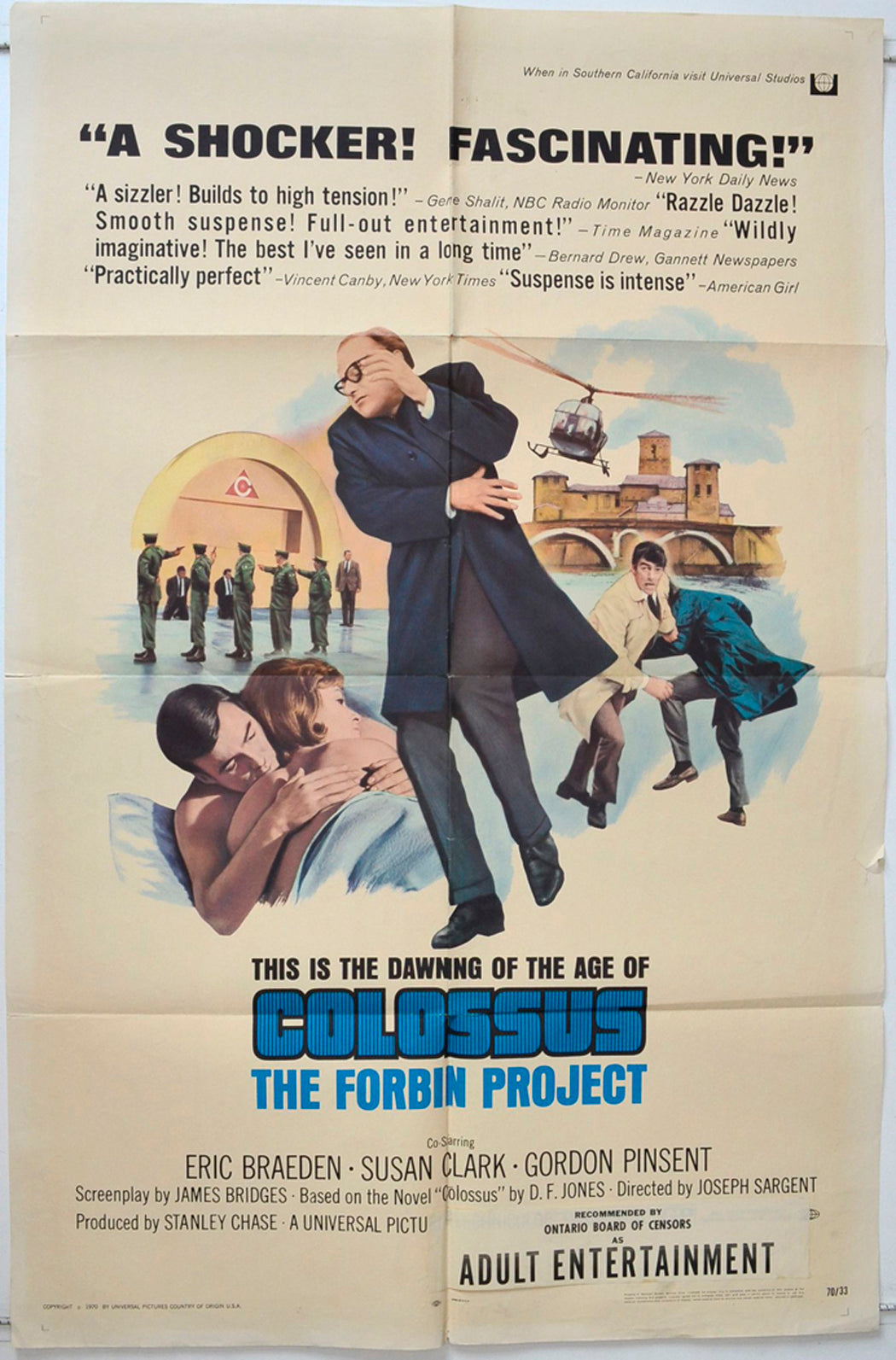 Colossus : The Forbin Project Original One Sheet Poster - Movie Poster