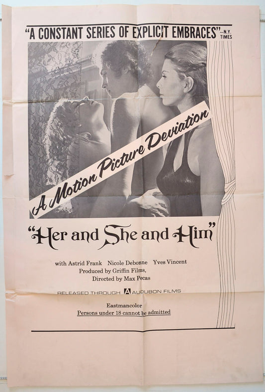 Her And She And Him   (a.k.a. Claude et Greta)  Original One Sheet Poster - Movie Poster