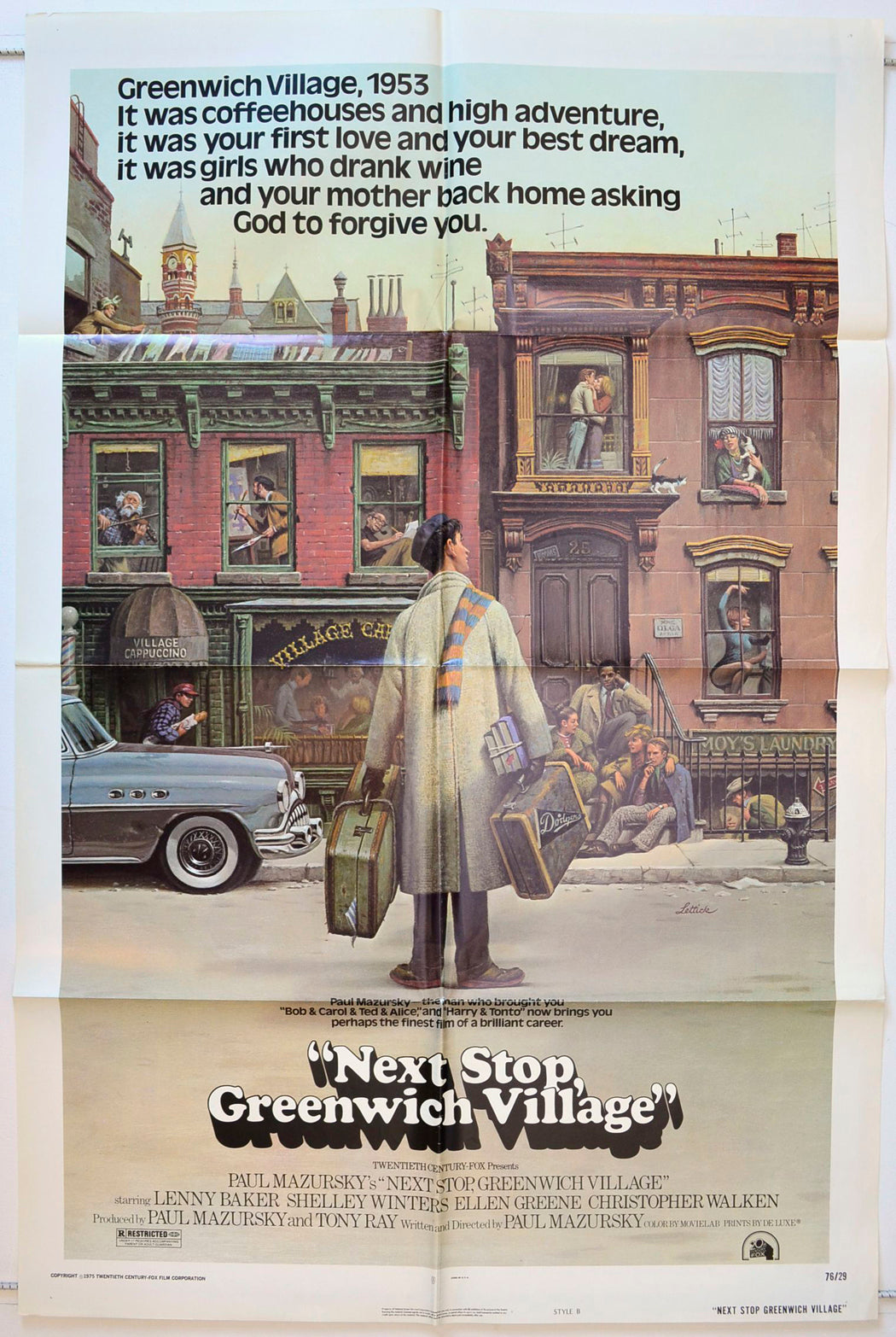 Next Stop Greenwich Village Original One Sheet Poster - Movie Poster