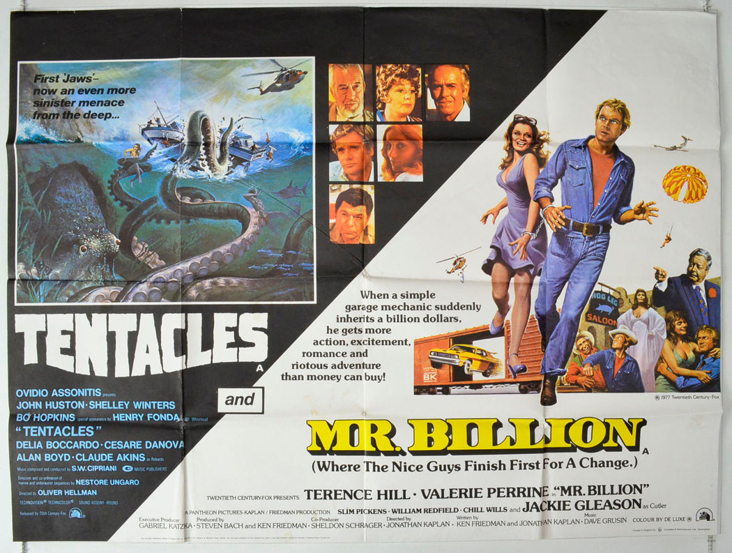 Tentacles / Mr Billion  (Double Bill)   Original British Quad Poster - Movie Poster