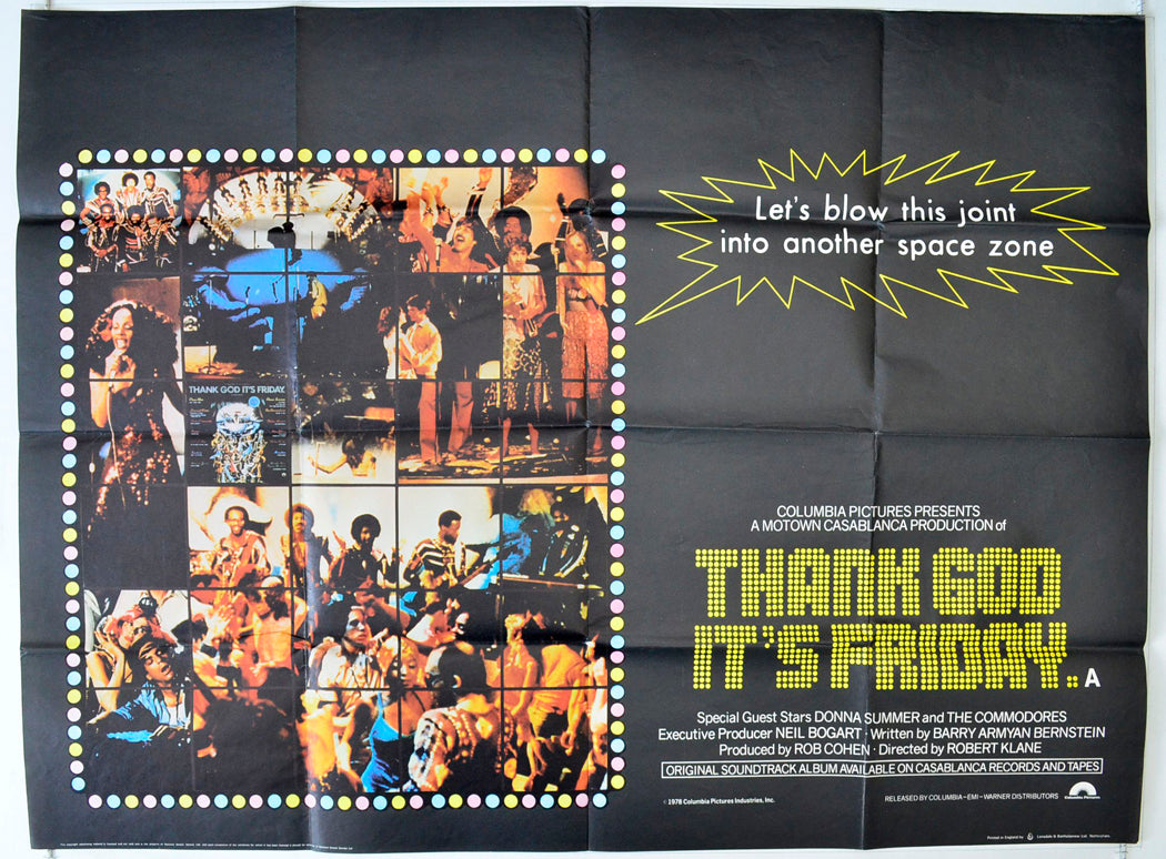 Thank God It's Friday Original British Quad Poster - Movie Poster