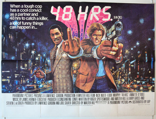 48 Hrs Original British Quad Poster - Movie Poster