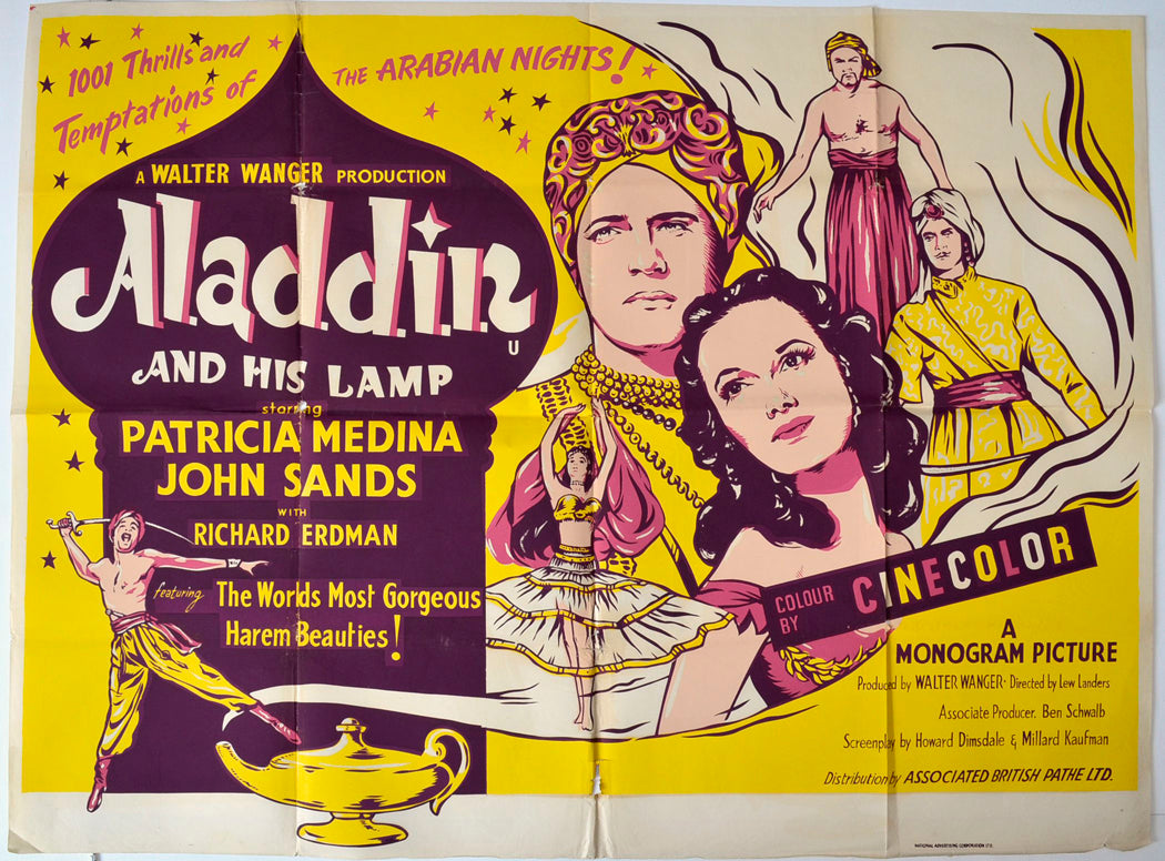 Aladdin And His Lamp   Original British Quad Poster - Movie Poster