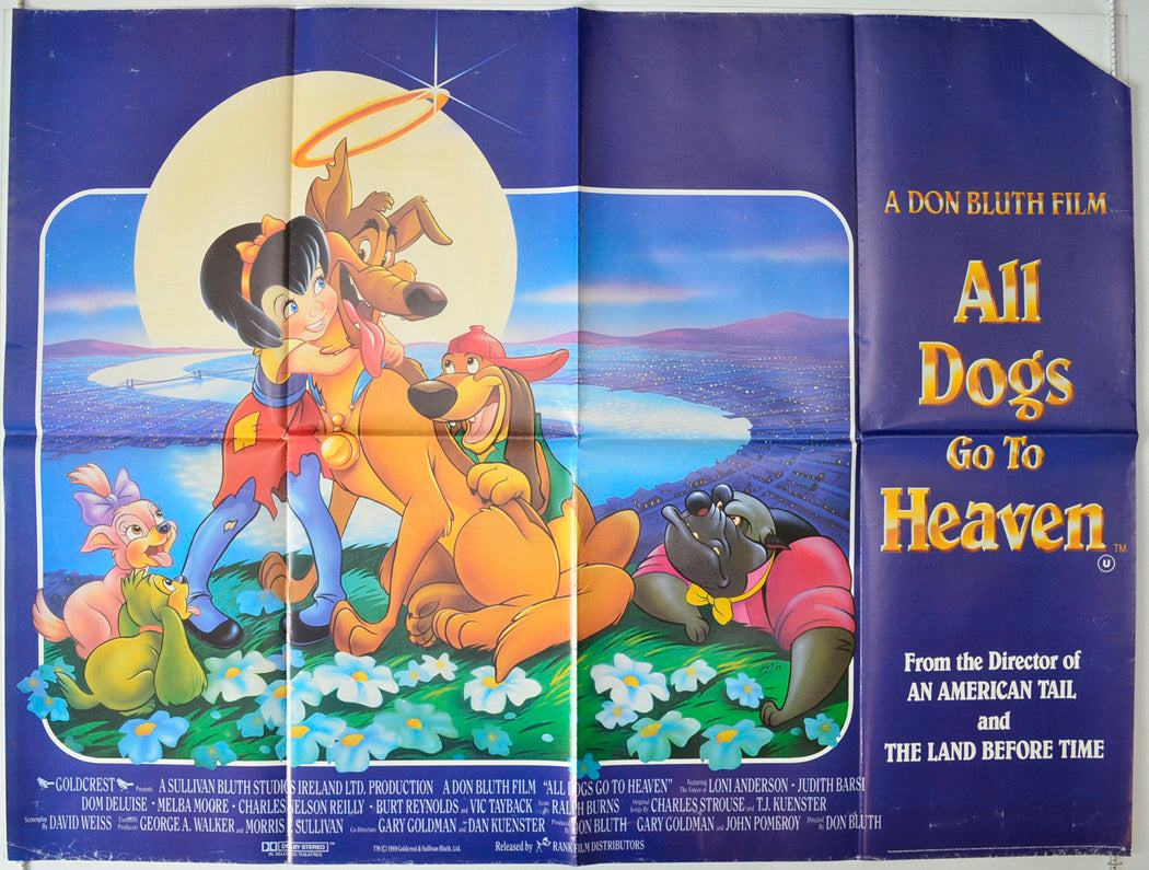 All Dogs Go To Heaven Original British Quad Poster - Movie Poster