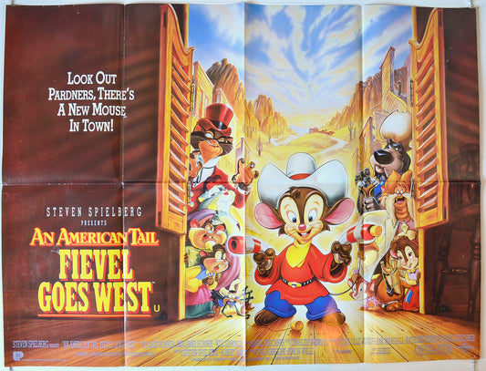 An American Tail 2 : Fievel Goes West Original British Quad Poster - Movie Poster