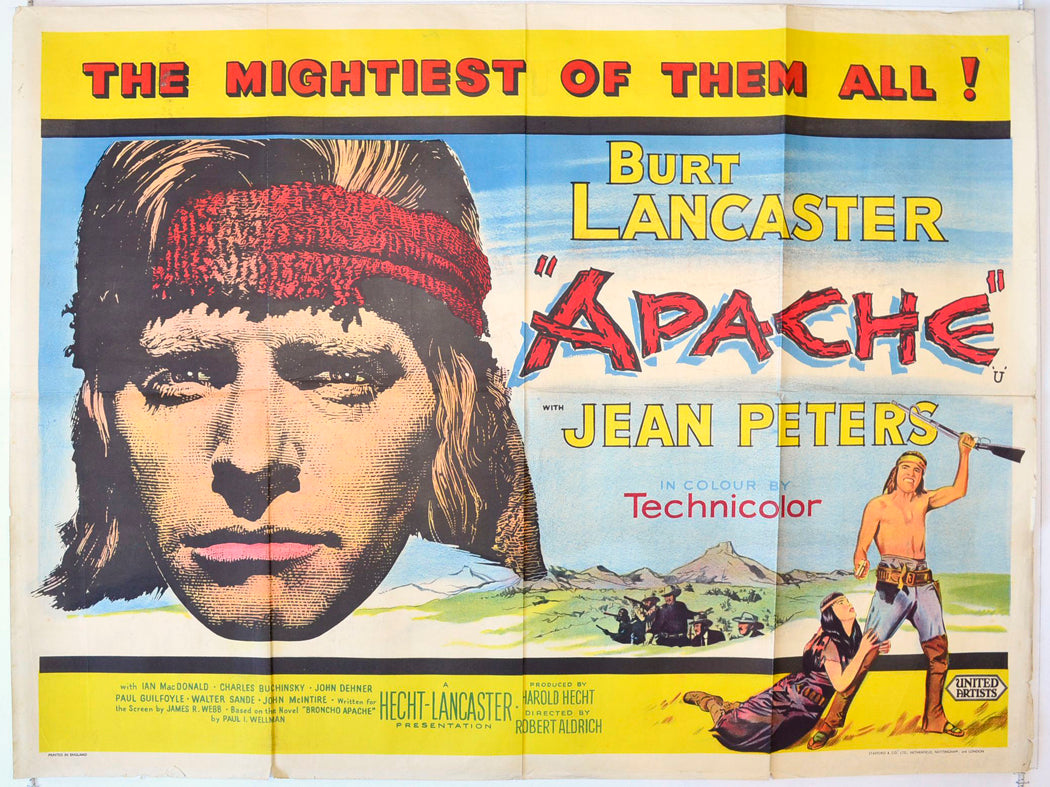 Apache   Original British Quad Poster - Movie Poster