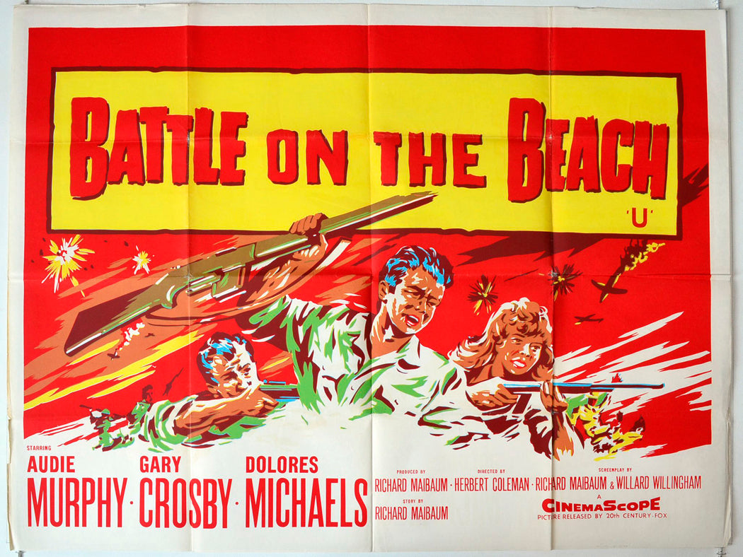 Battle On The Beach  Original British Quad Poster - Movie Poster