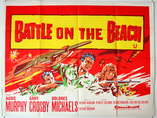 Battle On The Beach  Original British Quad Poster - Movie Poster