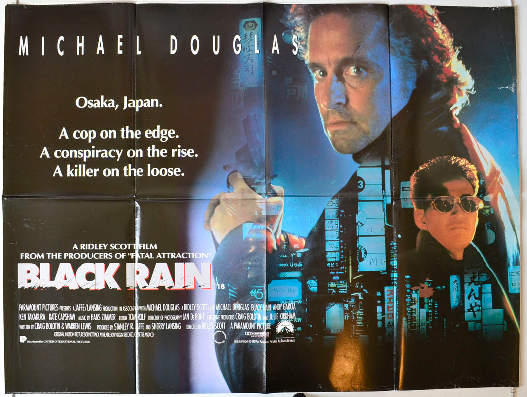 Black Rain Original British Quad Poster - Movie Poster