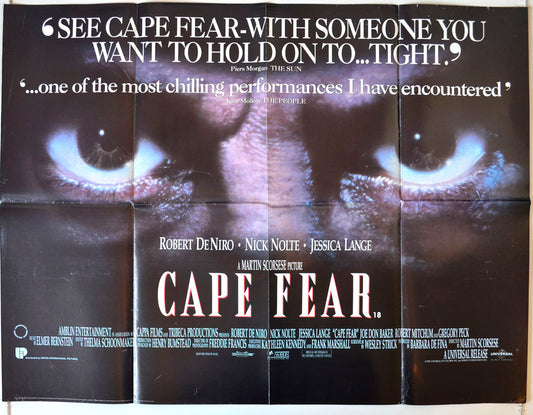 Cape Fear Original British Quad Poster - Movie Poster