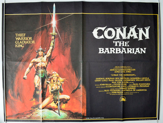 Conan The Barbarian Original British Quad Poster - Movie Poster