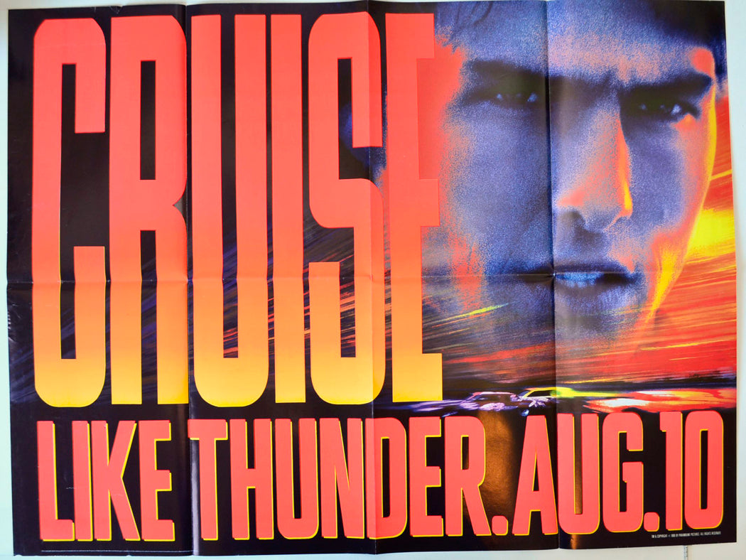 Days Of Thunder   (Teaser / Advance Version)  Original British Quad Poster - Movie Poster