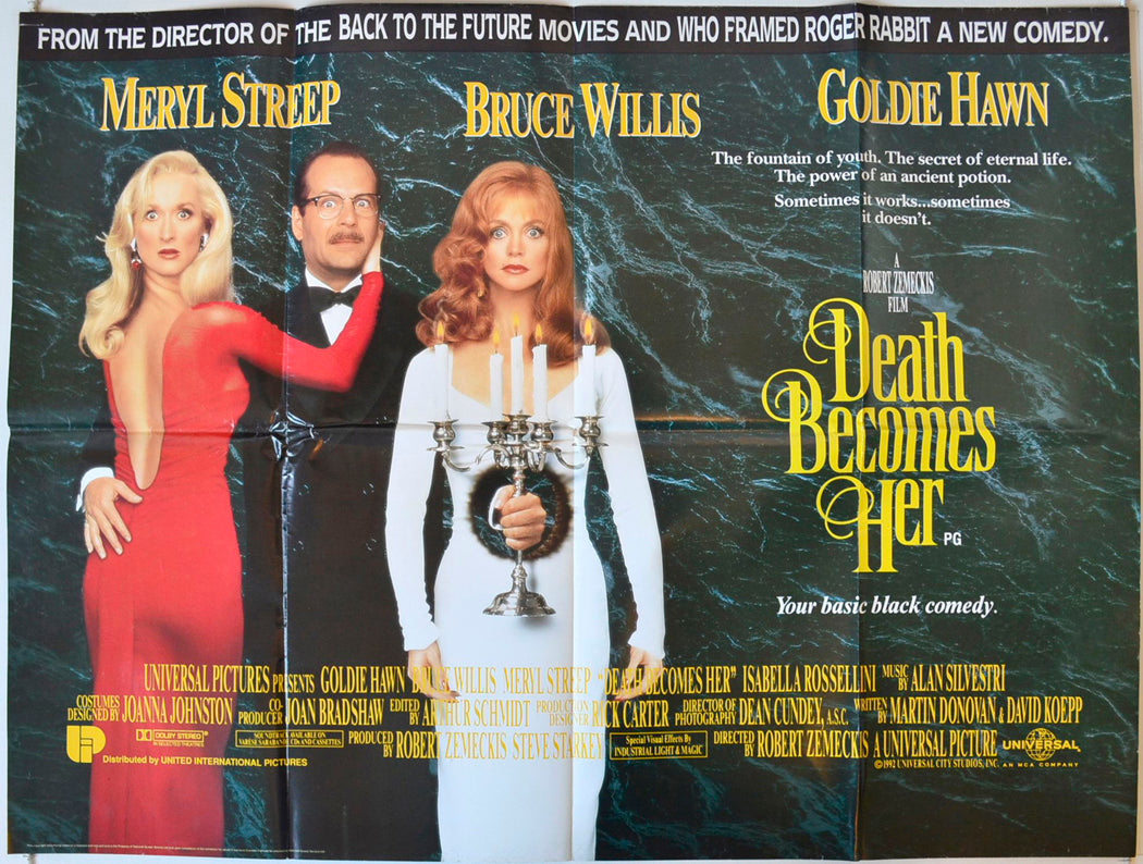 Death Becomes Her Original British Quad Poster - Movie Poster