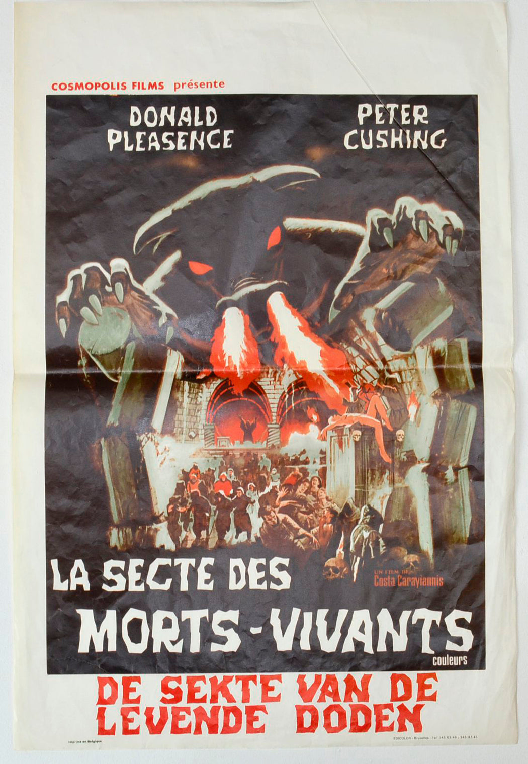 The Devil's Men   (Belgian title - la secte des morts vivants)  Original Belgian Poster - Movie Poster