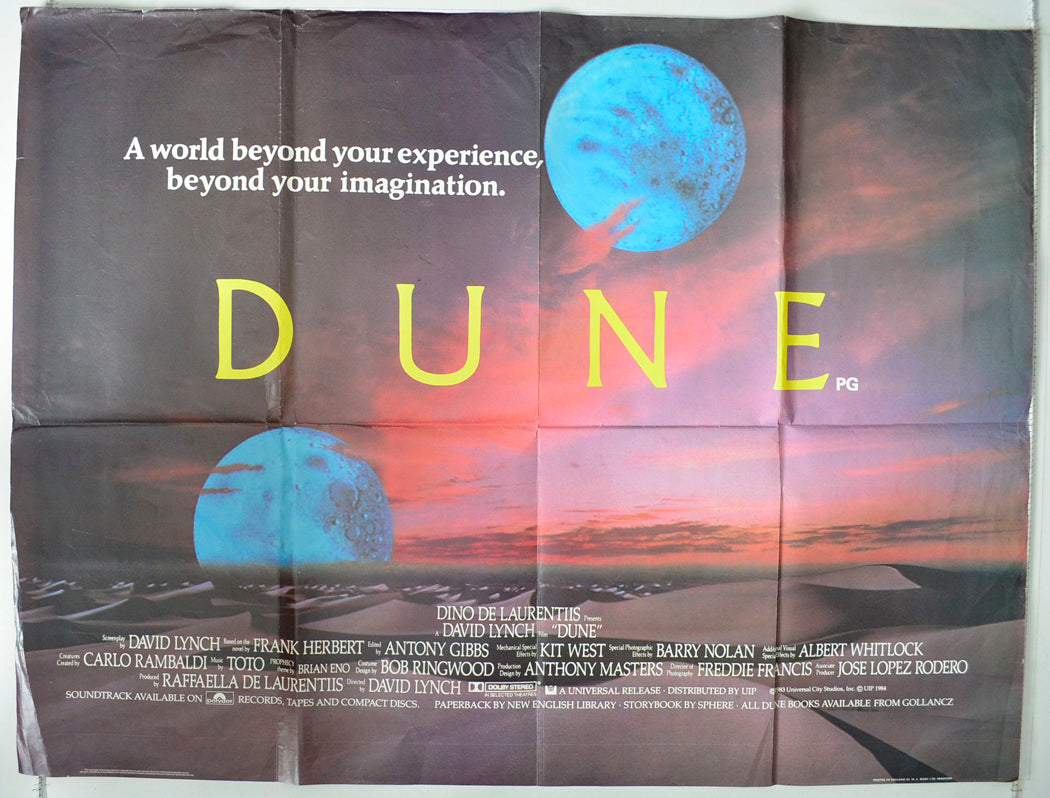 Dune Original British Quad Poster - Movie Poster