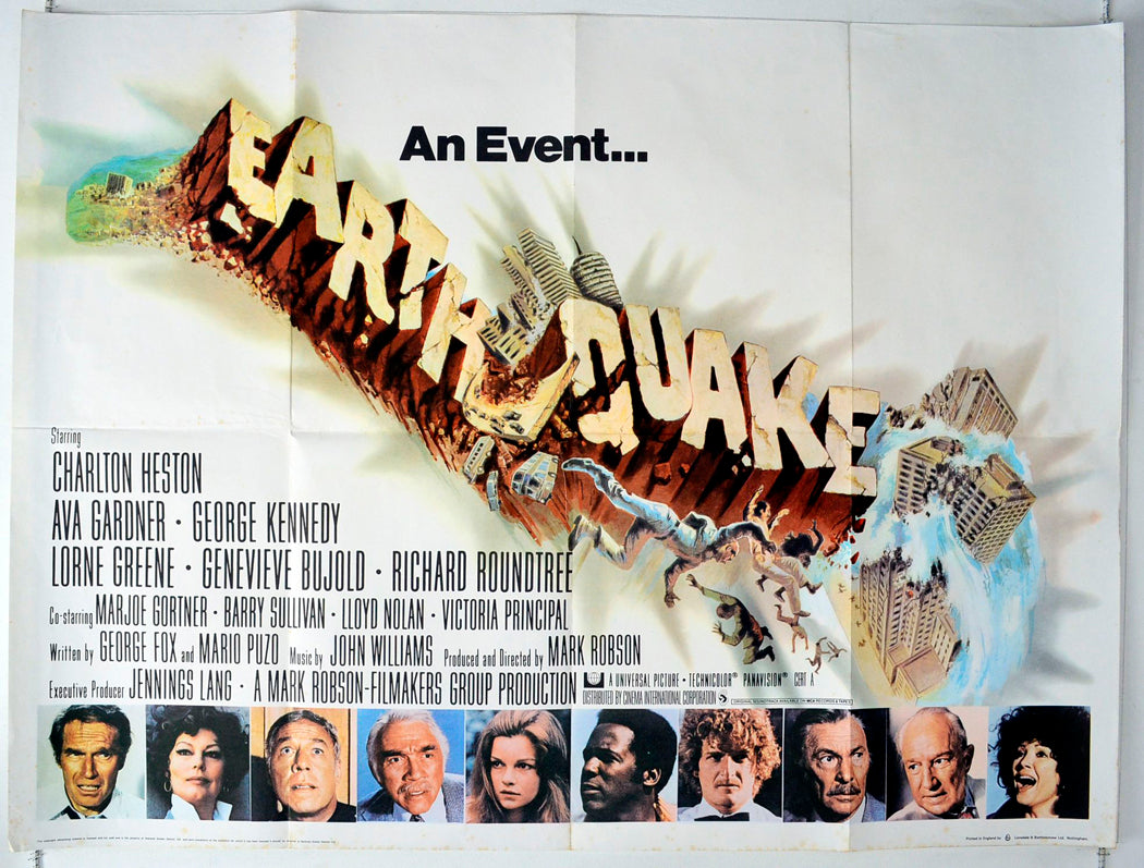 Earthquake Original British Quad Poster - Movie Poster