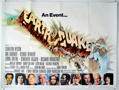 Earthquake Original British Quad Poster - Movie Poster