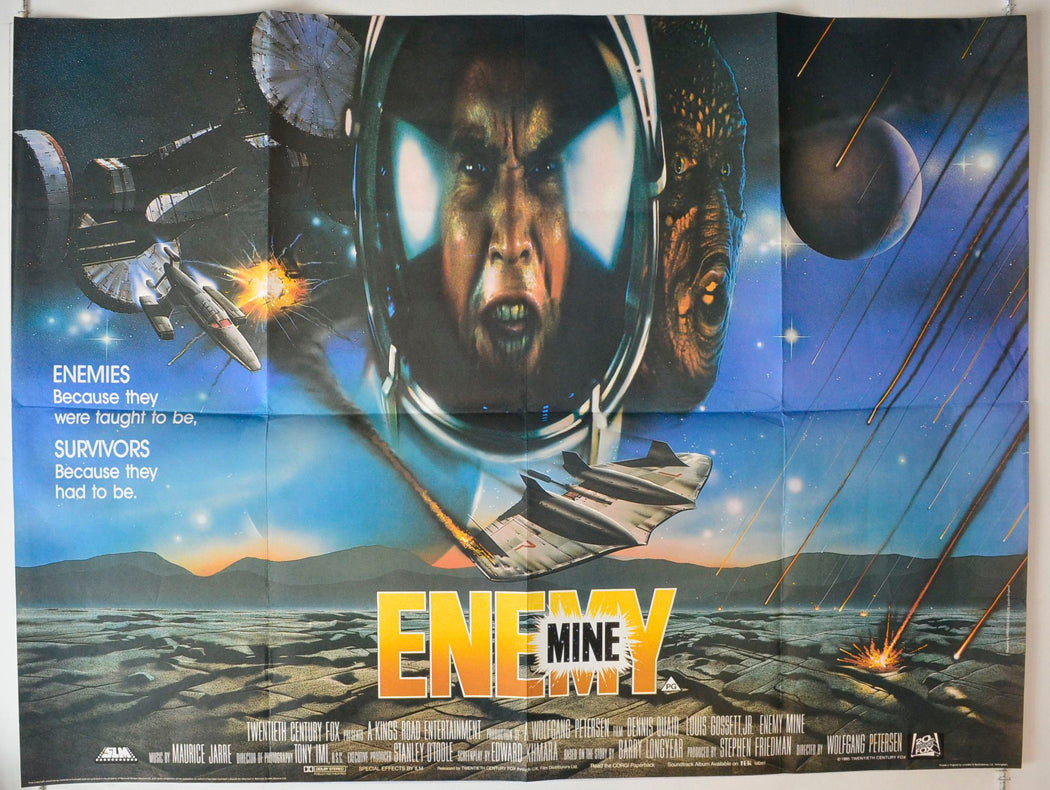 Enemy Mine Original British Quad Poster - Movie Poster