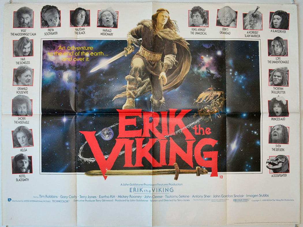 Erik The Viking Original British Quad Poster - Movie Poster