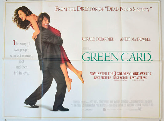 Green Card Original British Quad Poster - Movie Poster