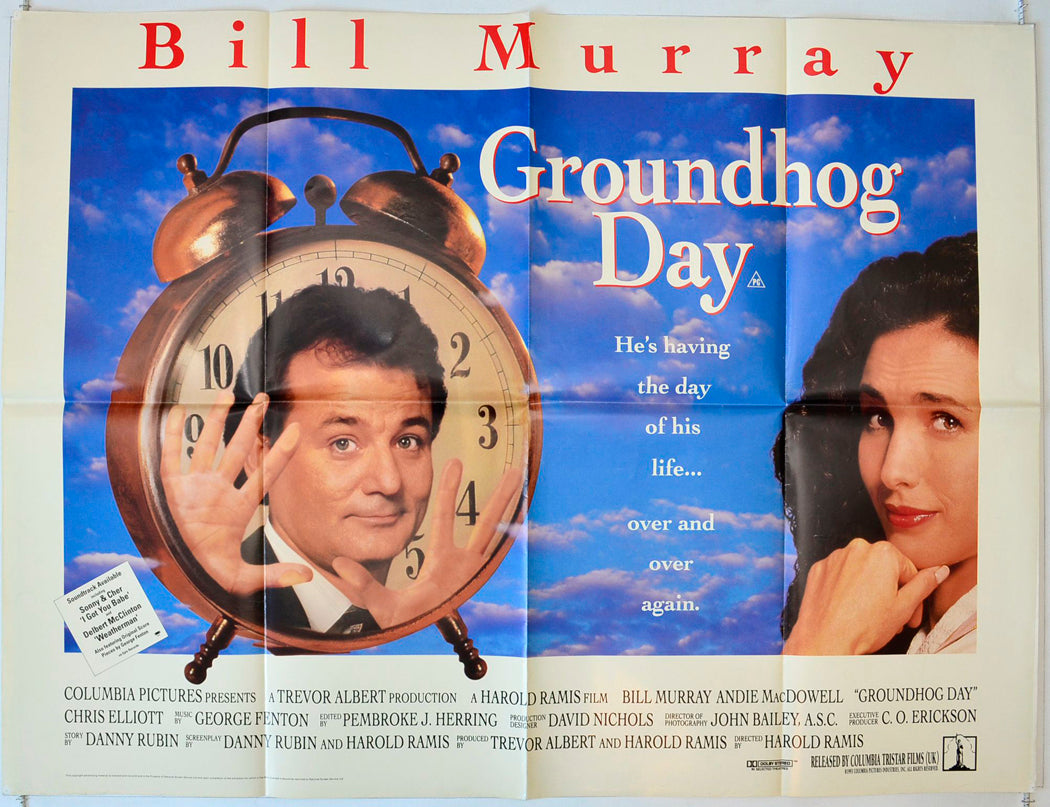 Groundhog Day Original British Quad Poster - Movie Poster