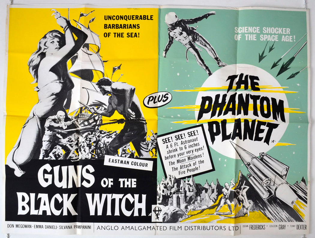 Guns Of The Black Witch / Phantom Planet  Original British Quad Poster - Movie Poster