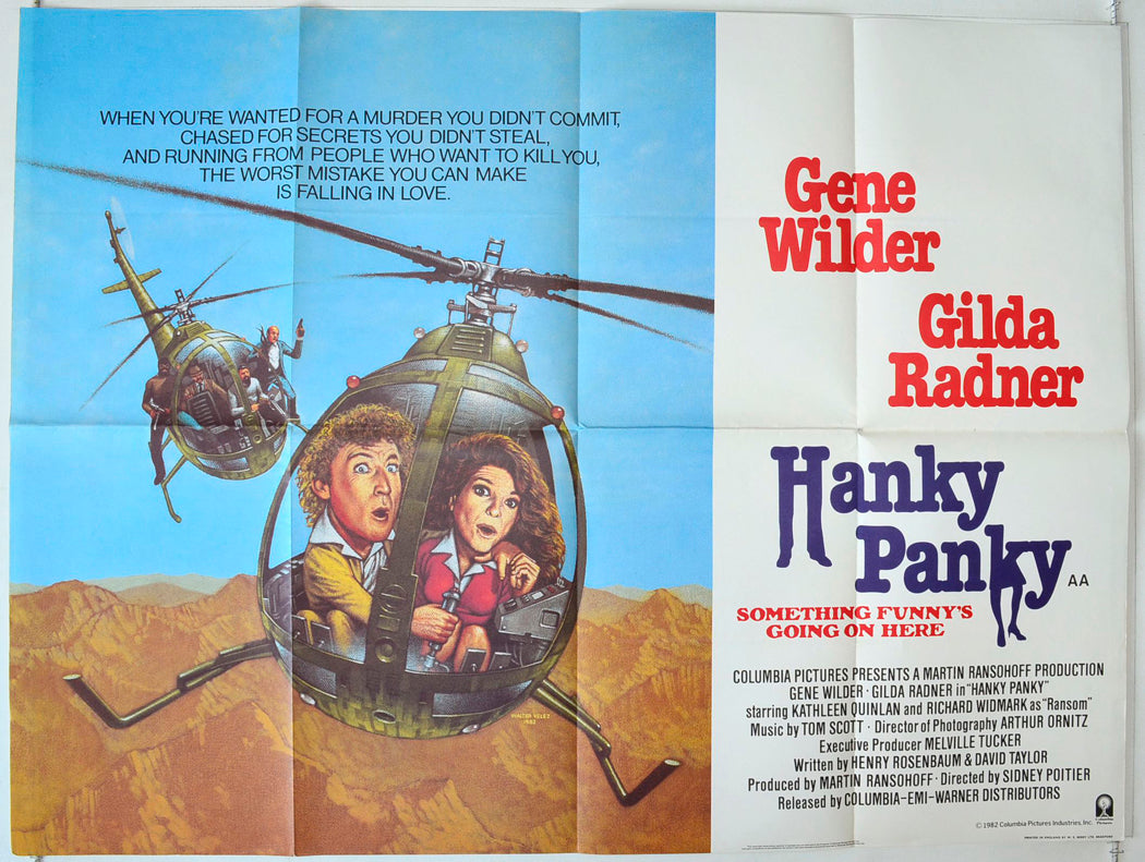 Hanky Panky Original British Quad Poster - Movie Poster