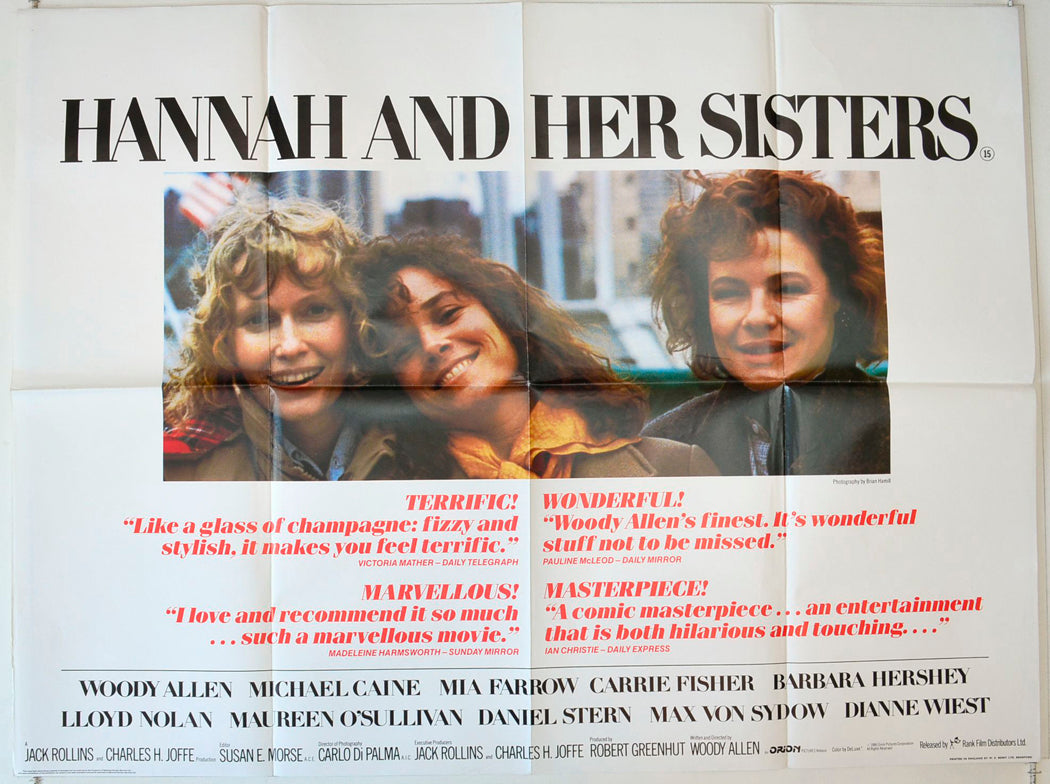 Hannah And Her Sisters Original British Quad Poster - Movie Poster