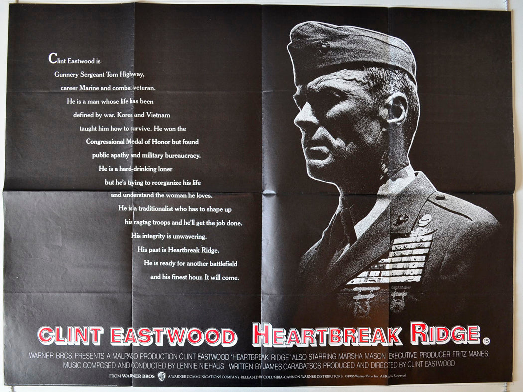 Heartbreak Ridge Original British Quad Poster - Movie Poster