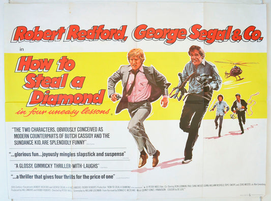 How To Steal A Diamond In Four Uneasy Lessons  (a.k.a. The Hot Rock)   Original British Quad Poster - Movie Poster