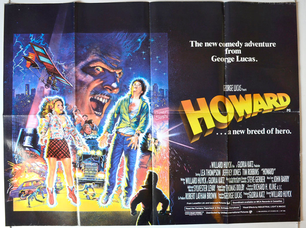 Howard A New Breed Of Hero Original British Quad Poster - Movie Poster