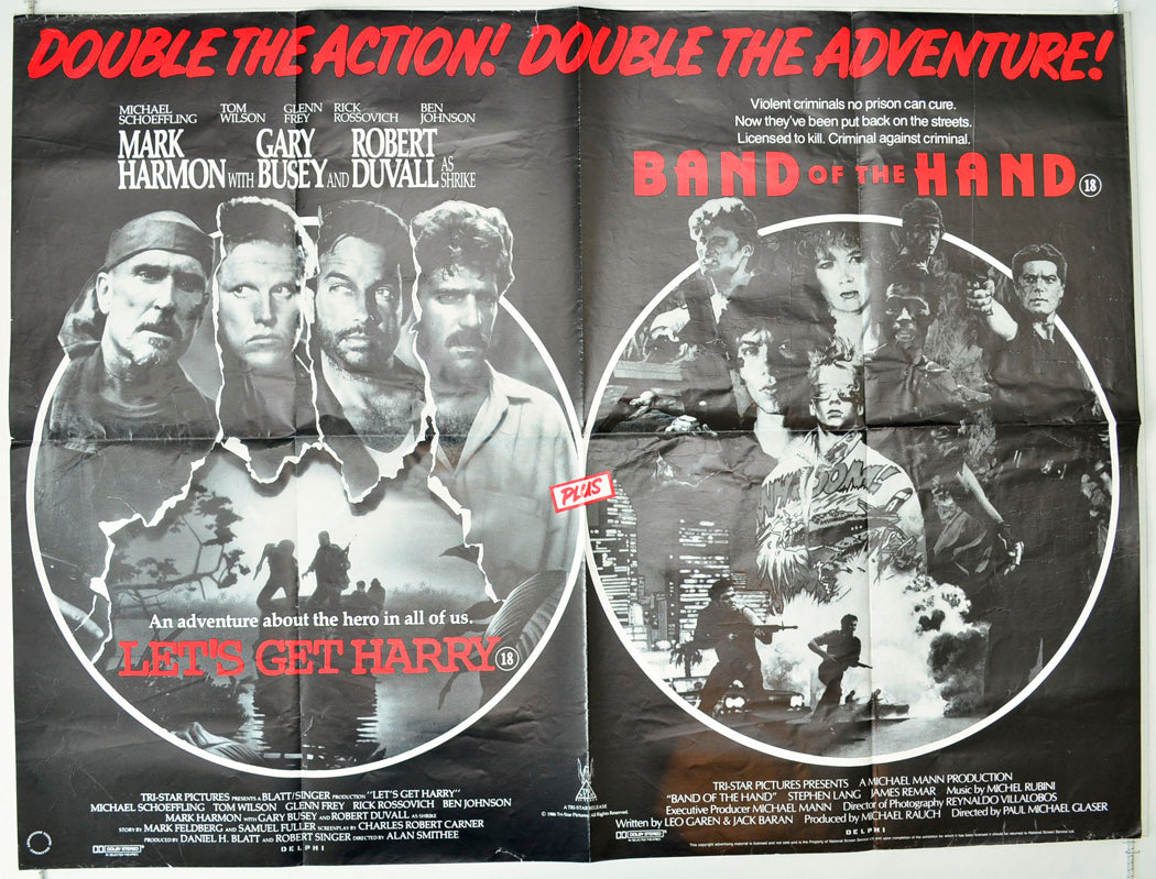 Let's Get Harry / Band Of The Hand   (Double Bill)  Original British Quad Poster - Movie Poster