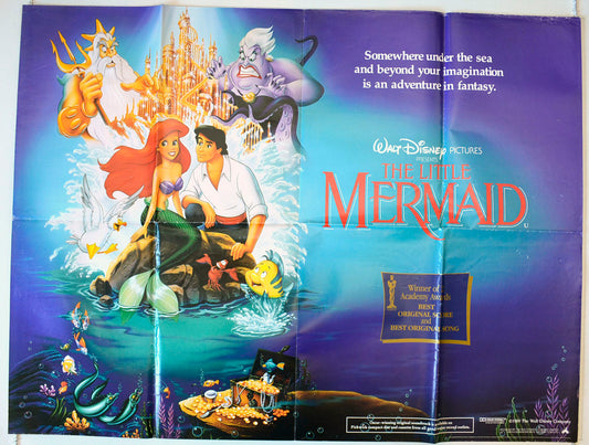 The Little Mermaid Original British Quad Poster - Movie Poster