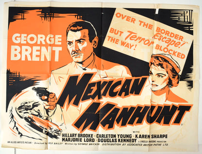 Mexican Manhunt  Original British Quad Poster - Movie Poster