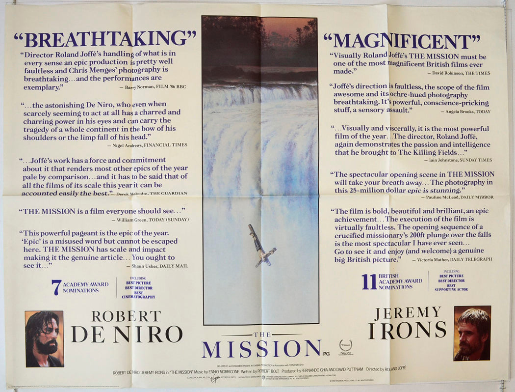 The Mission   (Quotes Version)  Original British Quad Poster - Movie Poster