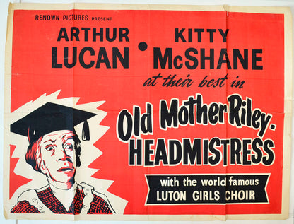 Old Mother Riley Headmistress   Original British Quad Poster - Movie Poster