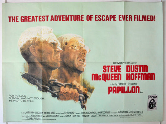 Papillon Original British Quad Poster - Movie Poster