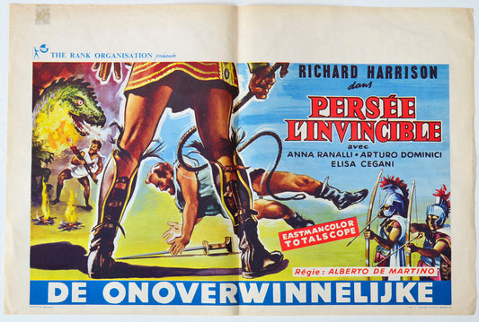 Perseus Against The Monsters   (Belgian title - De Onoverwinnelijke) Original Belgian Poster