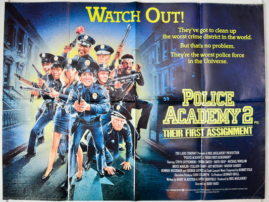 Police Academy 2 : Their First Assignment Original British Quad Poster - Movie Poster