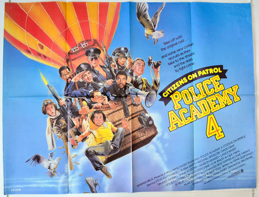 Police Academy 4 : Citizens On Patrol Original British Quad Poster - Movie Poster