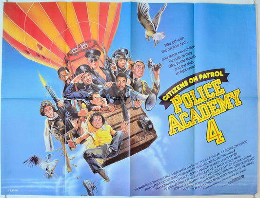 Police Academy 4 : Citizens On Patrol Original British Quad Poster - Movie Poster