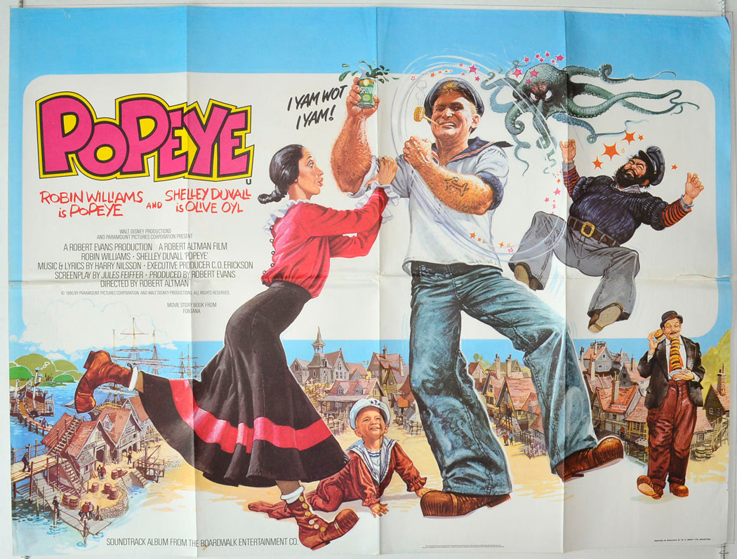 Popeye Original British Quad Poster - Movie Poster