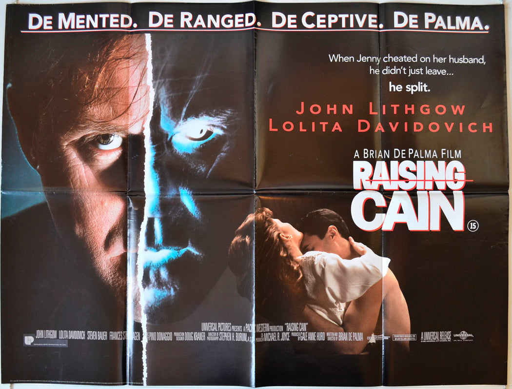 Raising Cain Original British Quad Poster - Movie Poster